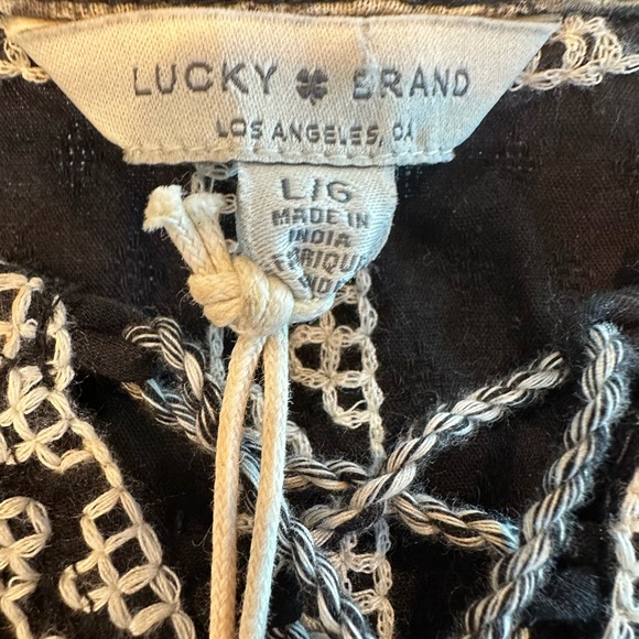 NWOT Lucky Brand Black and White Sleeveless Top Size Large - Picture 5 of 7